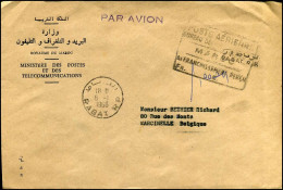 Cover To Marcinelle, Belgium - "Ministrère Des Postes Et Des Télécommunications" - Marruecos (1956-...)