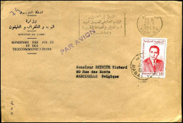 Cover To Marcinelle, Belgium - "Ministrère Des Postes Et Des Télécommunications" - Marokko (1956-...)