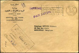 Cover To Marcinelle, Belgium - "Ministrère Des Postes Et Des Télécommunications" - Marocco (1956-...)