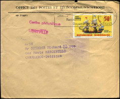 Cover To Marcinelle, Belgium - "Office Des Postes Et Télécommunications" - Gabon