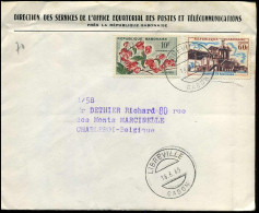 Cover To Marcinelle, Belgium - "Direction Des Services De L'Office Equatorial Des Postes Et Télécommunications" - Gabon (1960-...)