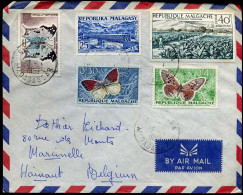 Cover To Marcinelle, Belgium - Madagaskar (1960-...)