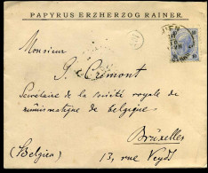 Cover To Brussels, Belgium - "Papyrus Erzherzog Rainer" - Briefe U. Dokumente