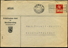 Cover To Grossaffoltern - "Städtlisches Amt Für Berufsberatung" - Lettres & Documents
