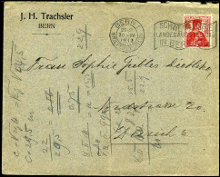Cover To Zürich - "J.H. Trachsler, Bern" - Lettres & Documents