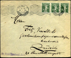 Cover To Zürich - "Dr. Emil Thurkauf, Basel" - Lettres & Documents