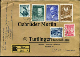 Registered Cover To Tuttlingen, Germany - "Gebrüder Martin" - Brieven En Documenten