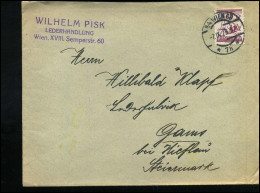 Cover To Gams - "Wilhelm Pisk, Lederhandlung, Wien" - Lettres & Documents