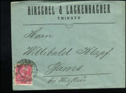 Cover To Gams - "Hirschel & Lackenbacher, Trieste" - Briefe U. Dokumente