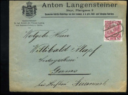 Cover To Gams - "Anton Langensteiner, Glaswaren-Frabriks-Niederlage" - Briefe U. Dokumente
