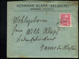 Cover To Gams - "Hermann Klapf, Selcherei, Hartberg, Steiermark" - Lettres & Documents