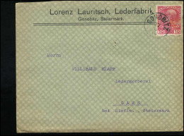Cover To Gams - "Lorenz Lauritsch, Lederfabrik" - Cartas & Documentos