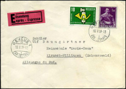 Express Cover To Kirnach-Villingen, Germany - Brieven En Documenten