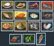 Papua New Guinea 265-279, Lightly Hinged. Michel 139-153. Shells 1968-1969. - Guinea (1958-...)