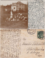 Ansichtskarte  Kinder Sitzten Auf Wiese Vor Villa 1914 - A Identificar