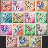 Guinea 279-290,C44-C46,MNH.Michel 164-178.Sport 1963.Basketball,Boxing,Bicycling - Guinea (1958-...)