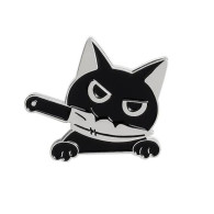 Pin's NEUF En Métal Pins - Chat Noir Avec Un Couteau Killer Cat (Réf 2) - Animali