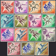 Guinea 279-290,C44-C46, MNH. Mi 164-178. Sport 1963. Basketball, Boxing, Running - Guinea (1958-...)