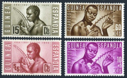 Spanish Guinea 324-325, B25-B26, MNH. Michel 286-289. Musician 1953. - Guinée (1958-...)