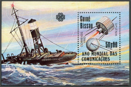 Guinea Bissau 544,MNH.Mi 706 Bl.254. World Communication Year WCY-1983.Satellite - Guinea (1958-...)