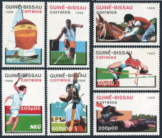 Guinea Bissau 719-726,MNH. Olympics,Seoul-1988.Soccer,Tennis,Yachting,Equestrian - Guinea (1958-...)