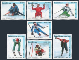 Guinea Bissau 704-710,710A,MNH.Olympics,Calgary-1988.Pairs Figure Skating,Luge,  - Guinea (1958-...)
