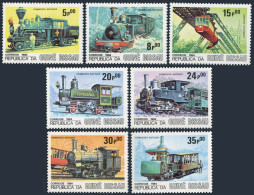 Guinea Bissau 619-625,625A, MNH. Michel 826-833, Bl.262. Locomotives 1984. - Guinée (1958-...)