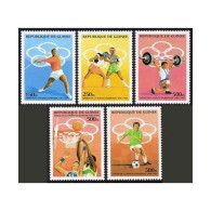 Guinea 1274-1278,1279,MNH.Olympics Atlanta-1996.Javelin,Boxing,Basketball,Soccer - Guinée (1958-...)