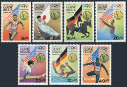 Guinea Bissau 611-617, 618, MNH. Mi 818-824, Bl.261. Olympics Los Angeles-1984. - Guinea (1958-...)