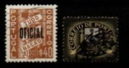PORTUGAL    -   Service.   1938-1952  .Y&T N° 1 / 2 Oblitérés. - Used Stamps