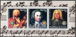 Guinea 2 Sheets 2002y,MNH. Composer:Vivaldi,Bach,Handel, - Guinée (1958-...)