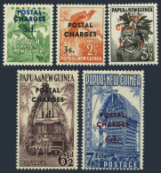 Papua New Guinea J1-J5, MNH. Mi P1-P2,P4-P6. Due 1960. Houses, Kangaroo, Bird. - Guinée (1958-...)