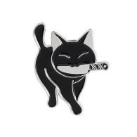 Pin's NEUF En Métal Pins - Chat Noir Avec Un Couteau Killer Cat (Réf 3) - Dieren
