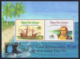 Papua New Guinea 785a Sheet,MNH.Michel Bl.4. Columbus-500.CHICAGO-1992. - Guinee (1958-...)