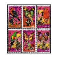 Guinea 1088-1093,MNH.Michel 1208-1213. Boy Scouts,1988,Birds,Butterflies. - Guinea (1958-...)