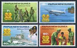 Papua New Guinea 536-539, MNH. Mi 409-412. Defense Force 1981. Soldiers, Plane, - Guinea (1958-...)