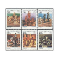 Guinea 1409A-1409F, 1409G, MNH. Chess Pieces, 1997. - Guinee (1958-...)
