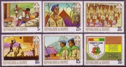 Guinea 535-540,540a, MNH. Mi 536-541, Bl.32. Scouts Of Guinea, 1969. Basketball. - República De Guinea (1958-...)