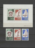 Cameroon - Cameroun 1968 Olympic Games Mexico, Boxing, Athletics Set Of 3 + S/s MNH - Summer 1968: Mexico City