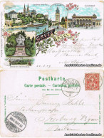 Litho AK Basel Mehrbild-Litho: Panorama, Denkmal Und Zentralbahnhof 1900  - Autres & Non Classés