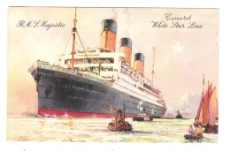 CPA R.M.S. Majestic Cunard White Star Line - Piroscafi