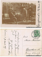 Ansichtskarte Langebrück-Dresden Jagdgesellschaft (Privatfoto) 1909  - Dresden