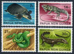 Papua New Guinea 344-347, MNH. Mi 219-222. Turtle, Agamid, Python, Monitor.1972. - Guinee (1958-...)