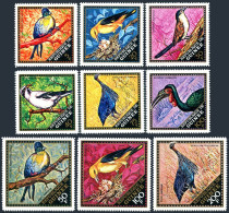 Guinea 582-587,C113-C113B,MNH.Michel 583-591. Birds 1971.Tourago,Oriole,Shrike, - Guinee (1958-...)