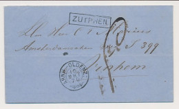 Trein Haltestempel Zuidbroek 1870 - Cartas & Documentos