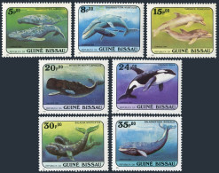 Guinea Bissau 597-603, MNH. Michel 804-810. Whales 1984. Eshrichtius Gibbosus, - Guinée (1958-...)