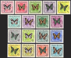 Guinea 291-304,C47-C49,MNH.Michel 183-199. Butterflies 1963. - Guinea (1958-...)