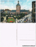 Ansichtskarte Mannheim Kaufhaus Mit Paradeplatz Und Straßenbahn 1916  - Mannheim
