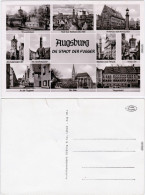 Fotokarte Augsburg Mehrbild: Straße, Fuggerhaus, Wetachbrücker Tor 1936 - Augsburg