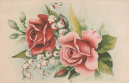 FLOWERS Vintage Ansichtskarte Postkarte CPA #PKE644.DE - Fleurs